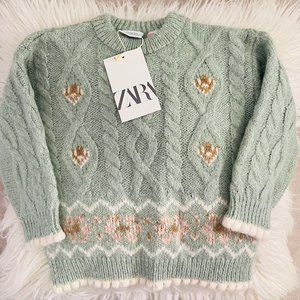 Zara Kids Girls Cable-knit Sweater